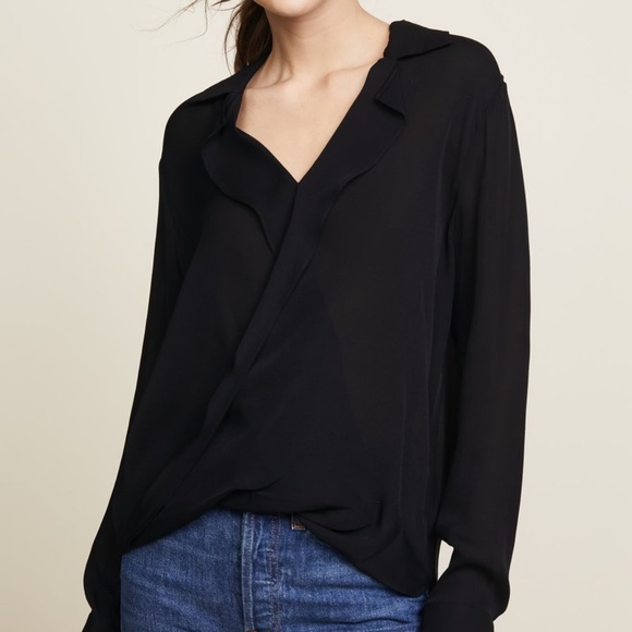 L'Agence Rita Drape-Front Blouse - Picture 1 of 8